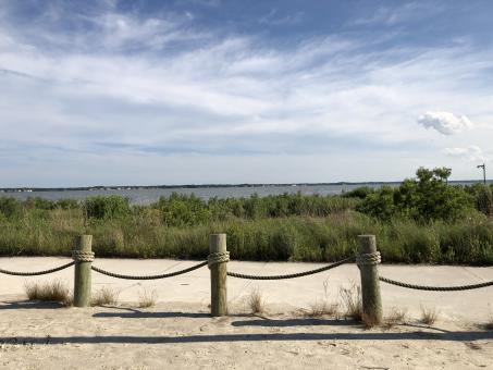 Fence Poles - Beach View - Free Stock Photo