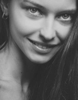 Free Stock Photo of Beauty Model Portrait - Monochrome