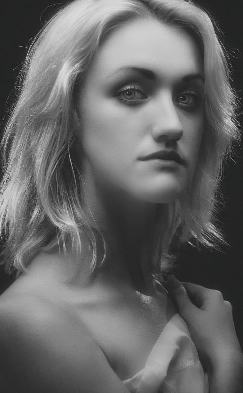 Free stock image of Blond Model Portrait - Monochrome created by Alexander Krivitskiy