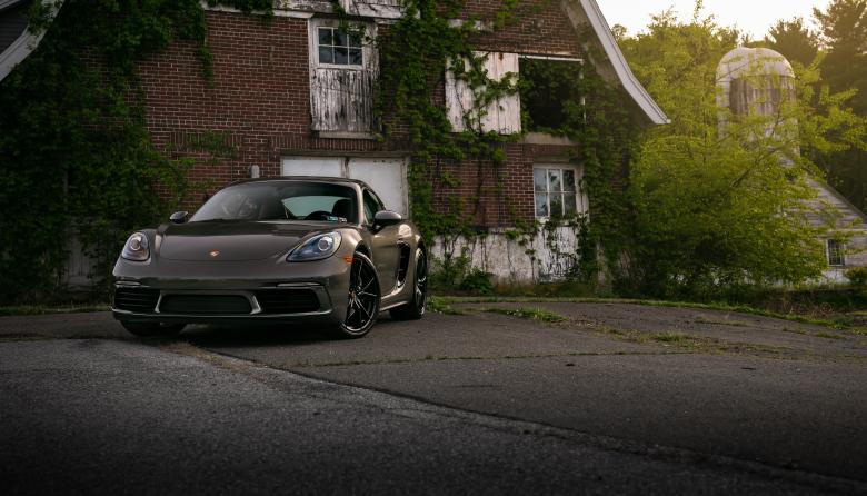 Free stock image of Porsche 718 Cayman Rustic Backdrop created by Kahl Orr