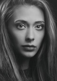 Free Stock Photo of Beautiful Female Portrait - Monochrome