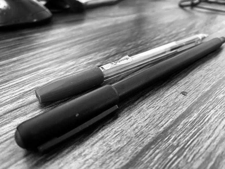 Free stock image of Two Pen in Desk Classic Black and White created by SK