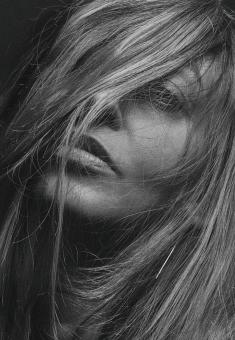 Free Stock Photo of Sexy Girl Portrait - Monochrome