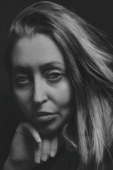 Free Stock Photo of Female Portrait - Monochrome Style