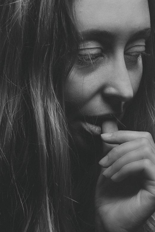 Free stock image of Deep Though - Monochrome Female Portrait created by Alexander Krivitskiy