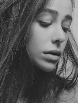 Free Stock Photo of Female Model Portrait - Black and White
