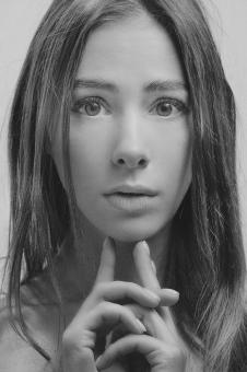 Free Stock Photo of Beautiful Female Portrait in Black and White