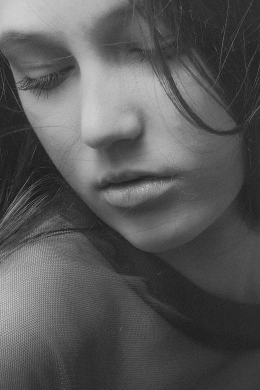 Free stock image of Beautiful Female Model Portrait - Monochrome created by Alexander Krivitskiy