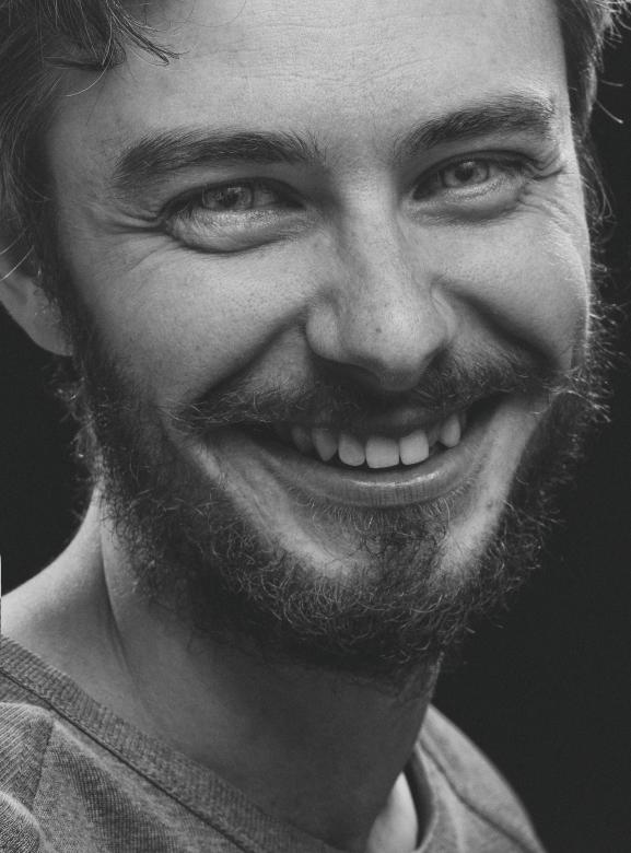 Free stock image of Smiling Man with Beard - Monochrome Portrait created by Alexander Krivitskiy