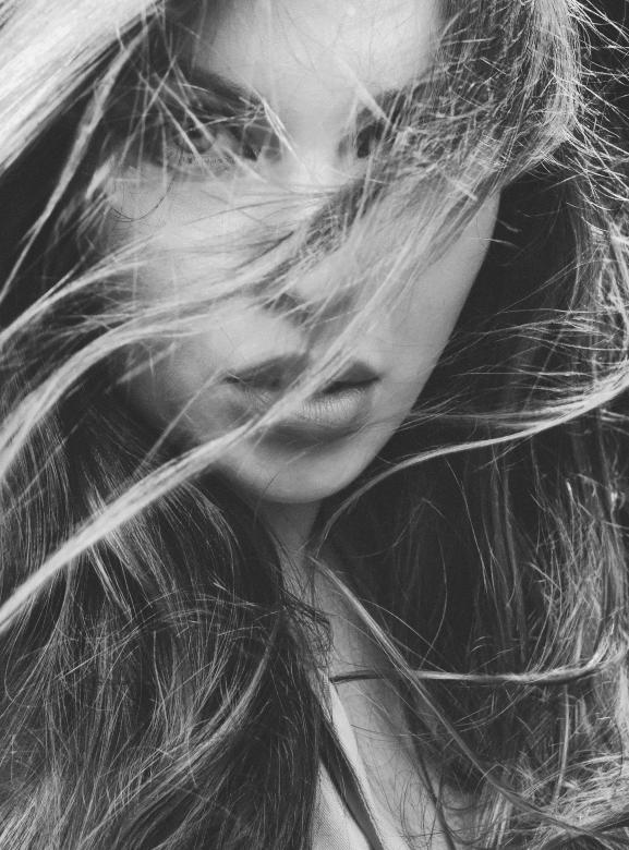 Free stock image of Blond Hair Model - Monochrome Portrait created by Alexander Krivitskiy