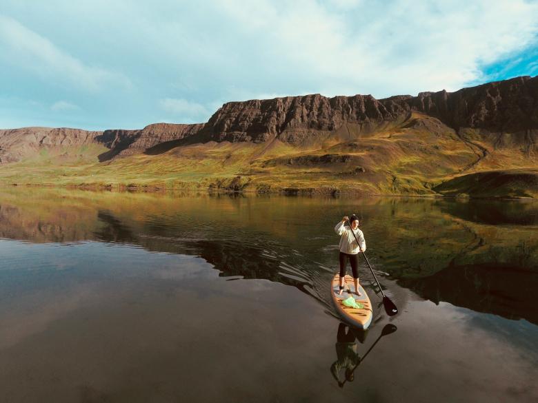 Free stock image of Paddleboard in Iceland created by Brennan Mogck