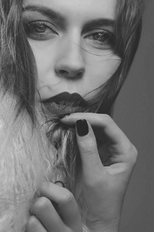Free stock image of Female Model Portrait - Black and White Style created by Alexander Krivitskiy