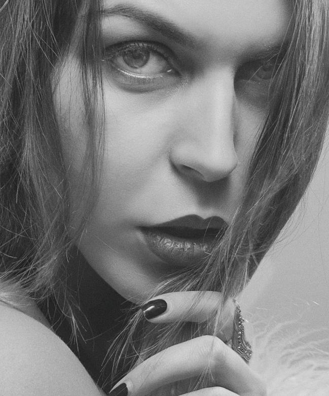Free stock image of Woman Portrait - Model Monochrome created by Alexander Krivitskiy