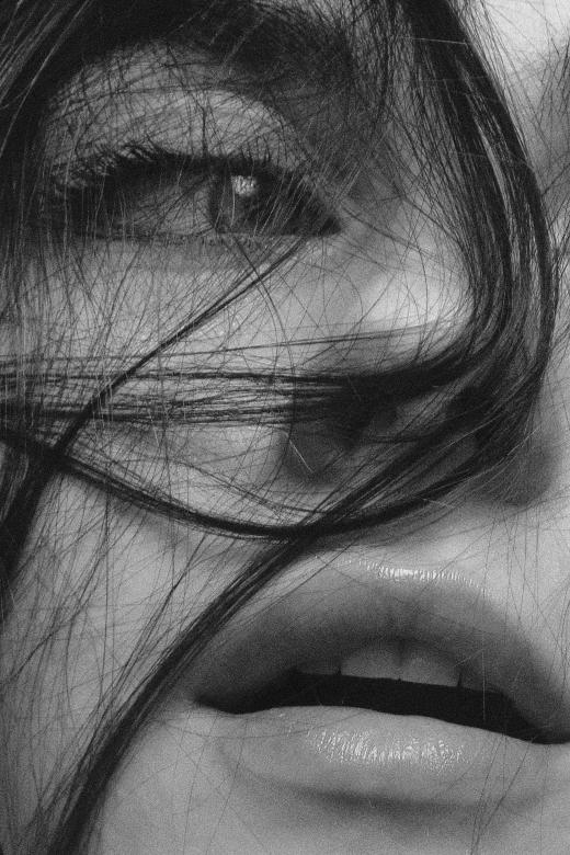 Free stock image of Female Close up - Monochrome Portrait created by Alexander Krivitskiy