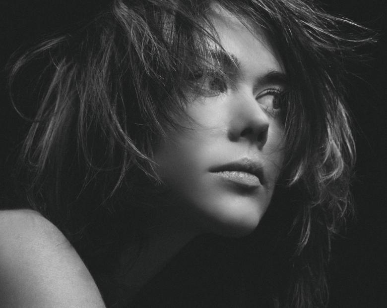Free stock image of Dark Haired Model Portrait - Monochrome created by Alexander Krivitskiy
