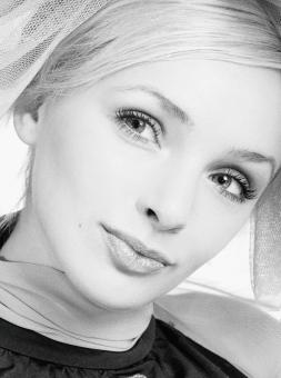 Free Stock Photo of Blond Female - Model Portrait - Monochrome