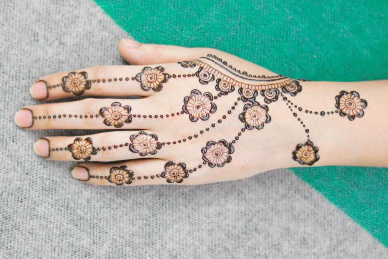 Free stock image of Carefully painted Henna Design created by Mehndi Training Center