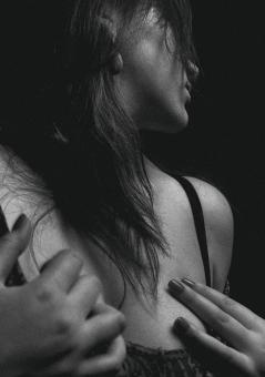 Free Stock Photo of Dark Hair Girl Model - Low Key Portrait
