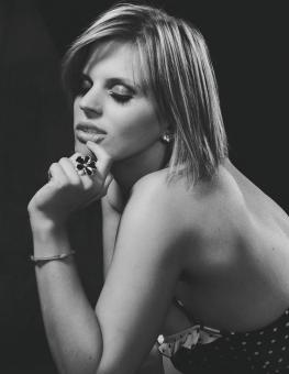 Free Stock Photo of Fashion Model Monochrome Portrait