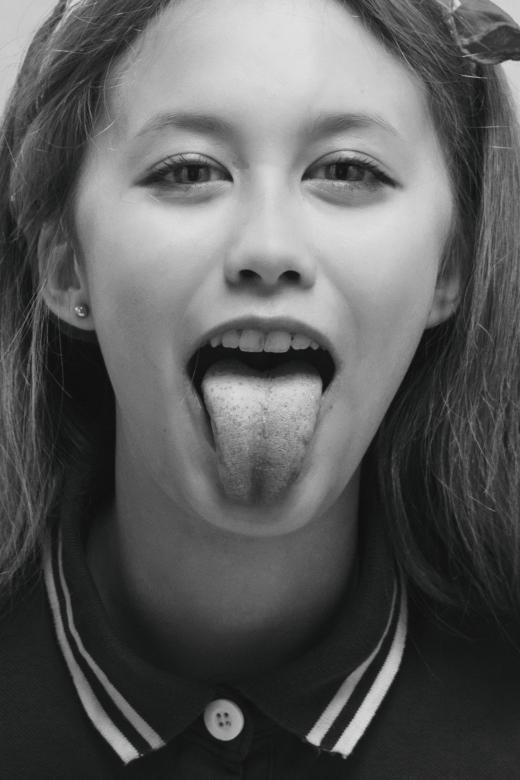 Free stock image of Young Girl Making Faces - Monochrome Portrait created by Alexander Krivitskiy