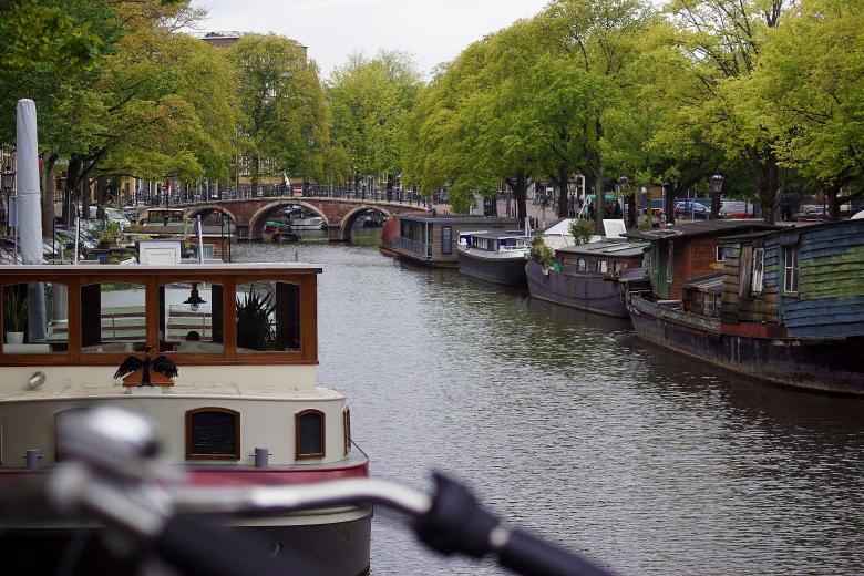 Free stock image of Canal in Amsterdam created by Hans Zeilstra