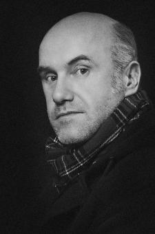 Free Stock Photo of Bald Man Black and White Portrait