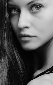 Free Stock Photo of Beautiful Model - Monochrome Portrait