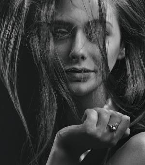 Free Stock Photo of Brunette Woman Portrait in Monochrome