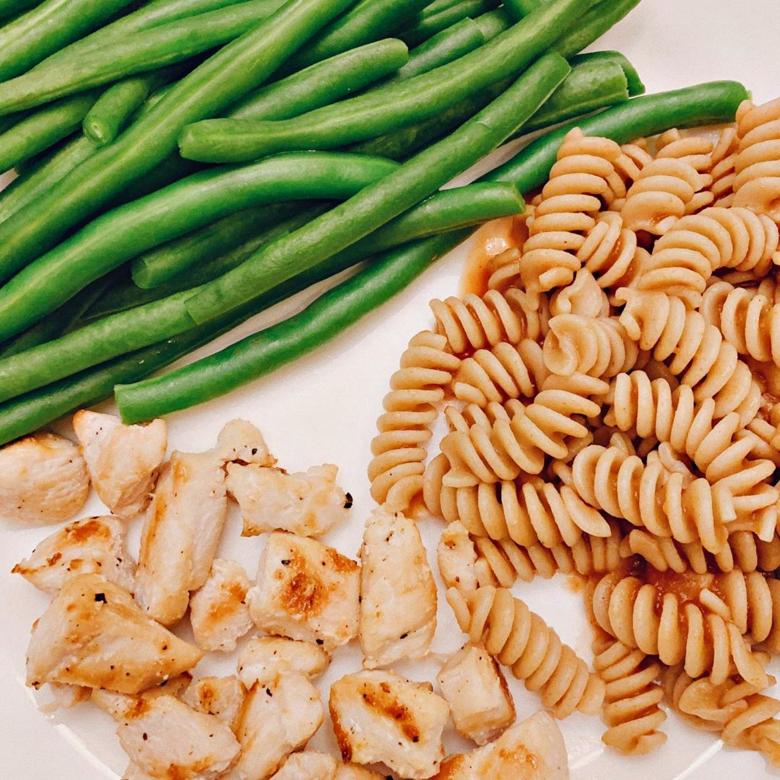 Free stock image of Fusilli Simply Norma Balsamic Green Bean Salad created by Vinay  Arora