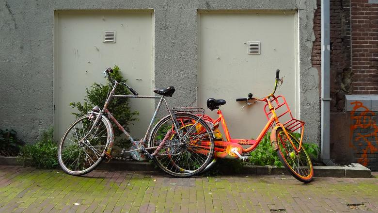 Free stock image of Two colorful bikes created by Hans Zeilstra
