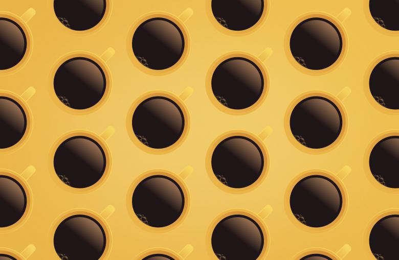 Free stock image of Cups of Coffee - Top View Pattern created by Jack Moreh