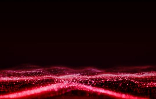 Abstract Background - Red Waves and Particles - Technology - Free Stock Photo
