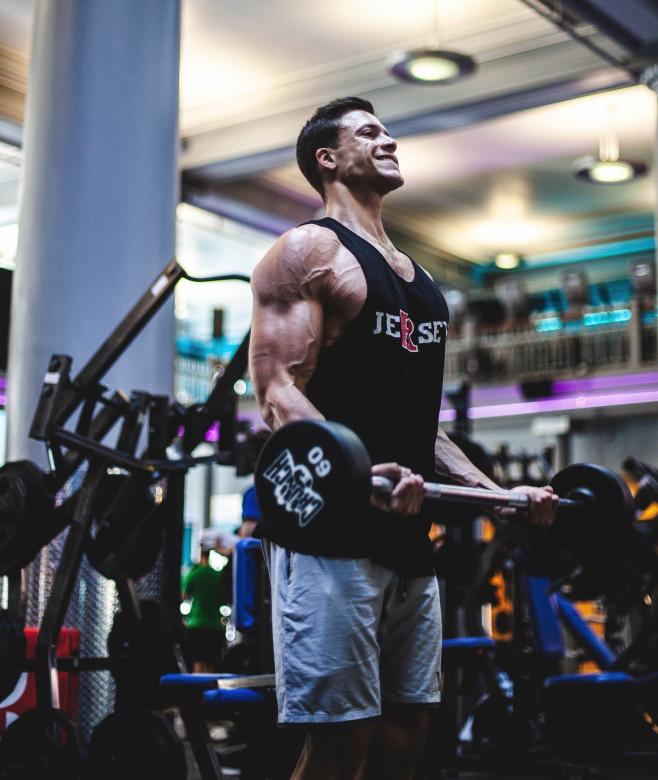 Free stock image of Bicep curls in the gym created by Isaac Robertson