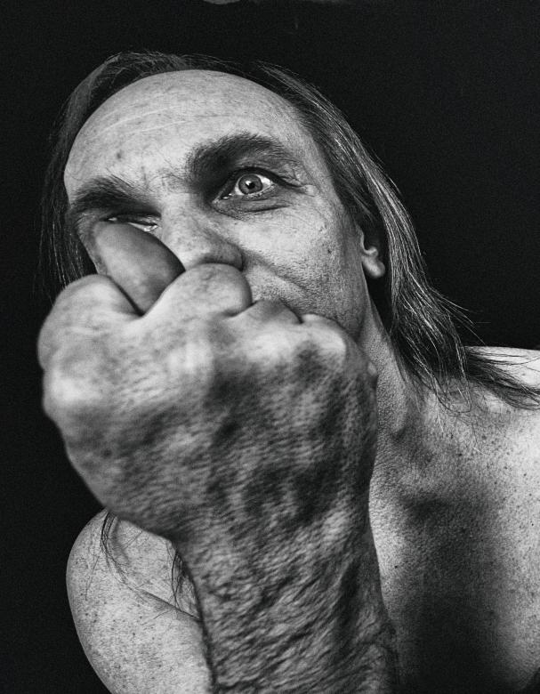 Free stock image of Man Making a Fist - Monochrome Portrait created by Alexander Krivitskiy
