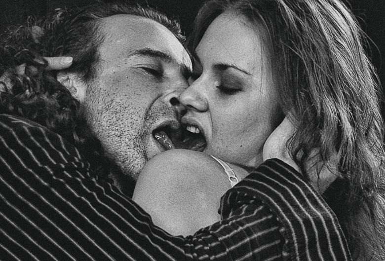 Free stock image of Lovers Kissing - Monochrome created by Alexander Krivitskiy