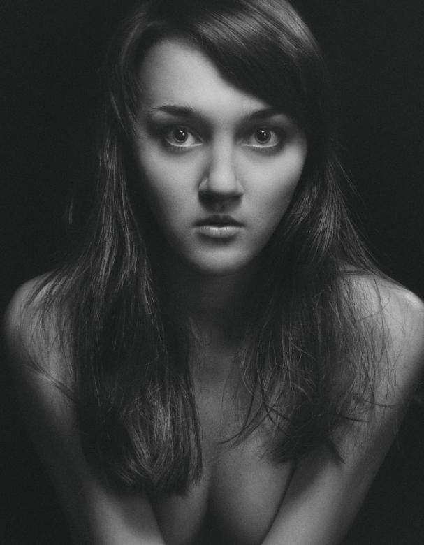 Free stock image of Young Beauty Topless Portrait - Monochrome created by Alexander Krivitskiy