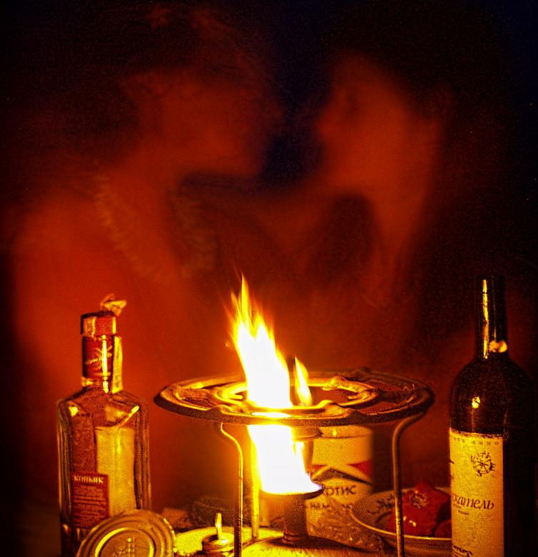 Free stock image of Girls Behind the Fire created by Alexander Krivitskiy