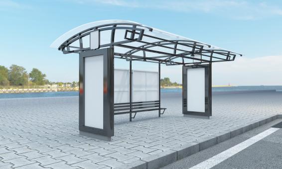 Modern Bus Stop Billboard Mockup - Free Stock Photo