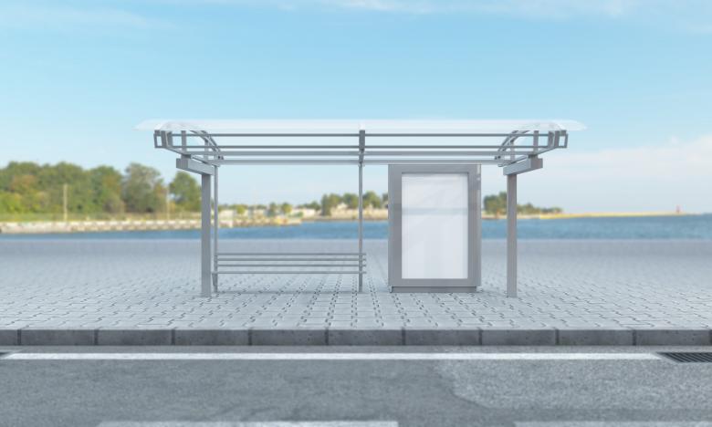 Free stock image of Simple Bus Stop Mockup created by Shahsoft Production