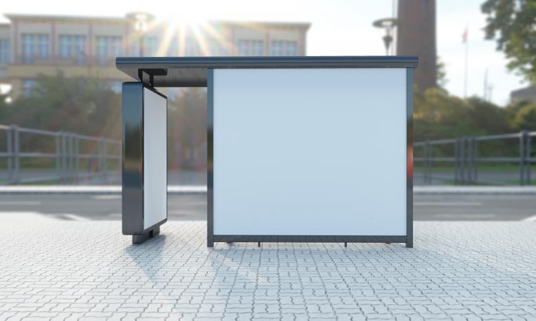 Free stock image of White Billboard Mockup for Bus or Train Stop created by Shahsoft Production