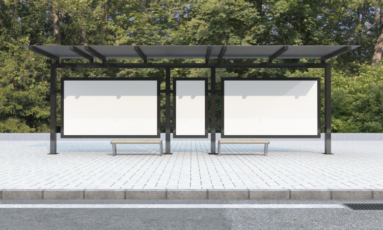 Free stock image of Bus Stop - Bus Shelter Mockup - Front View created by Shahsoft Production