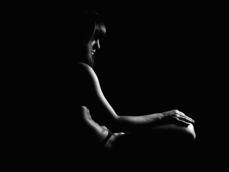 Free stock image of Sitting Girl - Monochrome - LowKey created by Alexander Krivitskiy