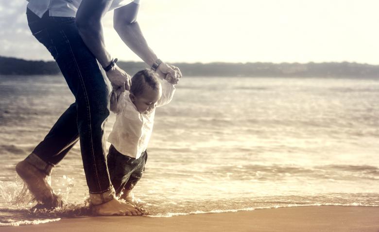 Free stock image of Baby Taking First Steps with Fathers Help created by Jack Moreh
