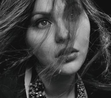 Free Stock Photo of Portrait of a Girl - Long Hair - Monochrome