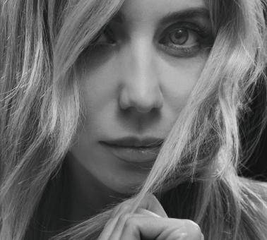 Free Stock Photo of Blond Girl - Portrait - Monochrome