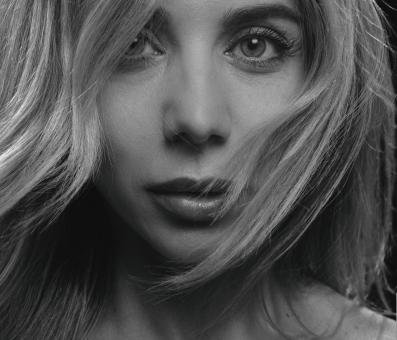 Free Stock Photo of Blond Beauty - Girl Portrait - Monochrome