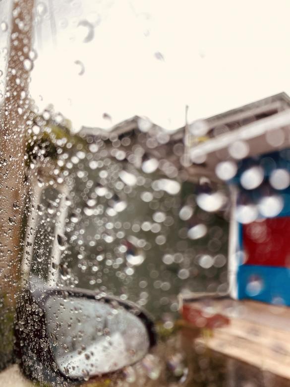 Free stock image of Side mirror vs water drops created by SK