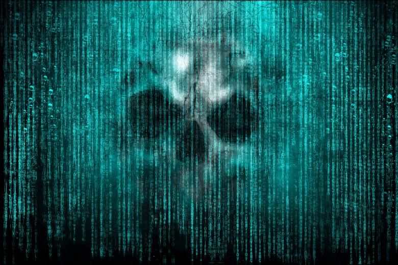 Free stock image of Cyber Attack - Skull over Computer Code created by Jack Moreh
