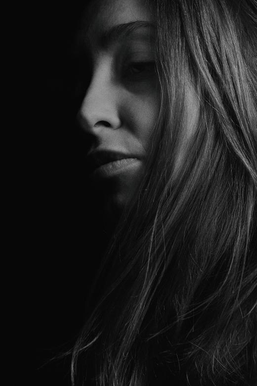 Free stock image of LowKey Black and White Female Portrait created by Alexander Krivitskiy