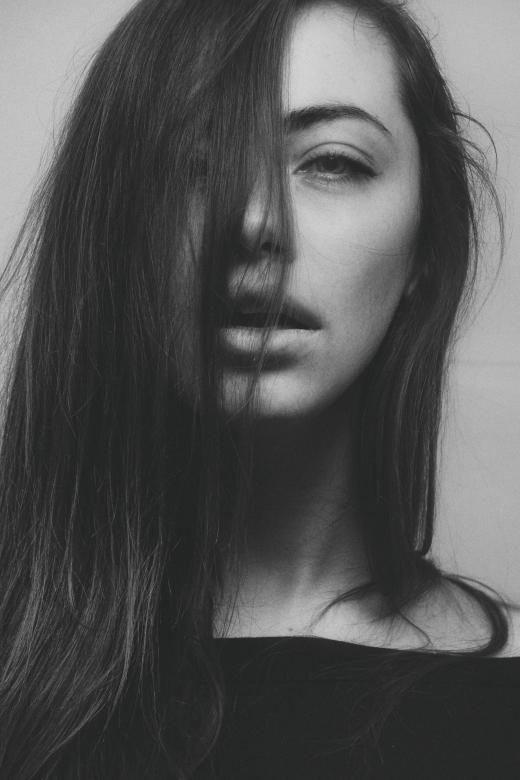 Free stock image of Brunette Model Posing - Monochrome created by Alexander Krivitskiy